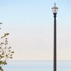 A K118 Washington fixture atop a Belmont pole. This project is in Grimsby, Ontario.