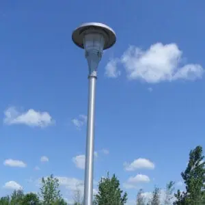 A K429 Orion fixture atop a Round Tapered pole.