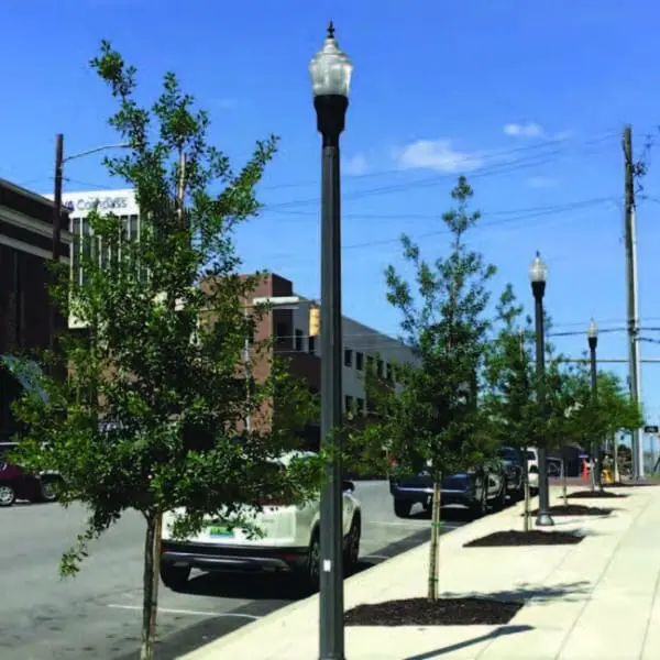 Multiple K118 Washington, K445 Sol-lux, and K804 Coronet Sr. fixtures installed to improve nighttime visibility, safety, and energy use in Birmingham, Alabama.