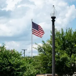 A K118 Washington fixture atop a Fluted Tapered pole. This project is in Collegedale, Tennessee.