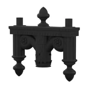 King Luminaire's KA66 Jacksonville is a decorative arm that features exceptional details. Available in a twin arm configuration, the KA66 is a prominent solution with historical style.