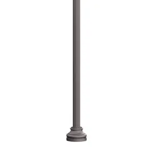 The KAS6 is an aluminum pole with a shallow fluted non-tapered cross section accompanied by a decorative base plate. Available in heights ranging from 10' - 16'.