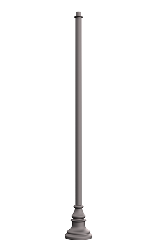 KAS8 - Agility Pole The KAS8 is an aluminum pole with a round non-tapered cross section accompanied by a decorative base plate. Available in heights ranging from 10' - 16'.