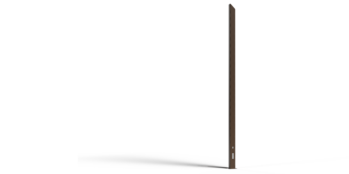The Square Non-Tapered Wood Grained pole is made to look like wood, but has the strength and durability of a spun concrete pole.