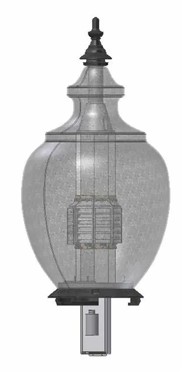 K118 Washington - Globe Illustration An illustration of a K118 Washington fixture only.