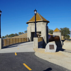 A K137 Yarmouth fixture atop a Classic pole. Project is located at the Johnny Cash Trail in Folsom, California.