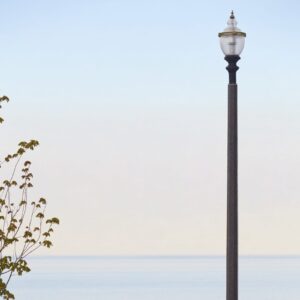 A K118 Washington fixture atop a Belmont pole. This project is in Grimsby, Ontario.