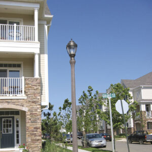 A K134 York fixture atop a Belmont pole.