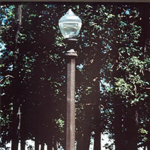 A K119 California fixture atop a Sheridan pole.