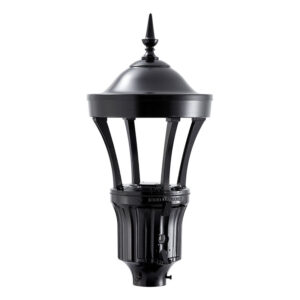 The K596 Clarion is a contemporary style post top. This fixture is also Dark Sky friendly.