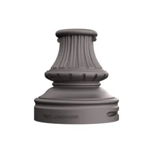 The KSB10 Florentine Jr. is a decorative split base and compatible with either a round or fluted aluminum or steel shaft.