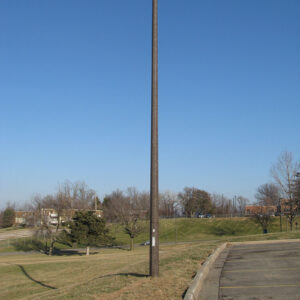 Fixtures atop an Octagonal Tapered pole.