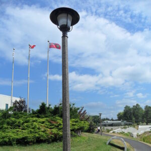 K428 Phoenix fixture atop an Octagonal Tapered style pole.