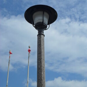 K428 Phoenix fixture atop an Octagonal Tapered style pole.