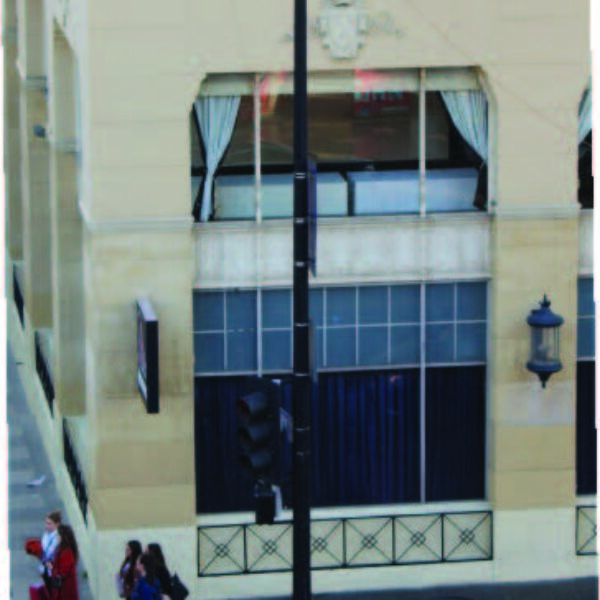 One of many K803 Solitaire Sr. or K703 Solitaire Jr. fixtures installed on the street of Hollywood Blvd, located in Los Angeles, California.
