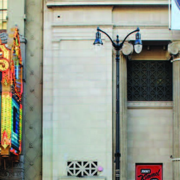 One of many K803 Solitaire Sr. or K703 Solitaire Jr. fixtures installed on the busy street of Hollywood Blvd, located in Los Angeles, California.