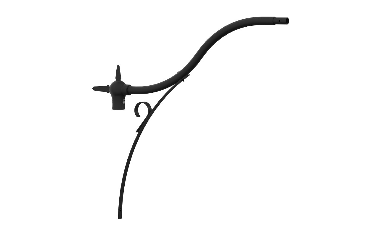 King Luminaire's KA36 Farmington is a tasteful decorative arm with a small decorative scroll embellishment. Available in a variety of lengths and single or double arm configurations, the KA36 provides a sophisticated look for any street lighting project.