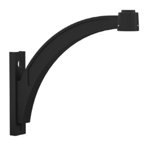 King Luminaire's KA57 Sweep is a decorative arm available in single, double, or triple arm quantities and multiple powder coat solutions.