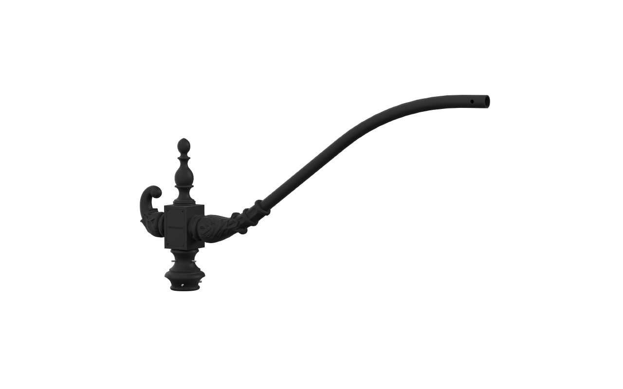 King Luminaire's KA72 Atlantic is a decorative arm with stylistic flourishes and historical charm. Available in a variety of lengths and single or double arm configurations, the KA72 is a stunning tenon mount solution.