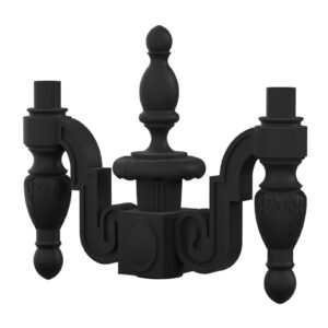 King Luminaire's KA91 Regency is a decorative arm available in a double arm quantity and multiple powder coat solutions.