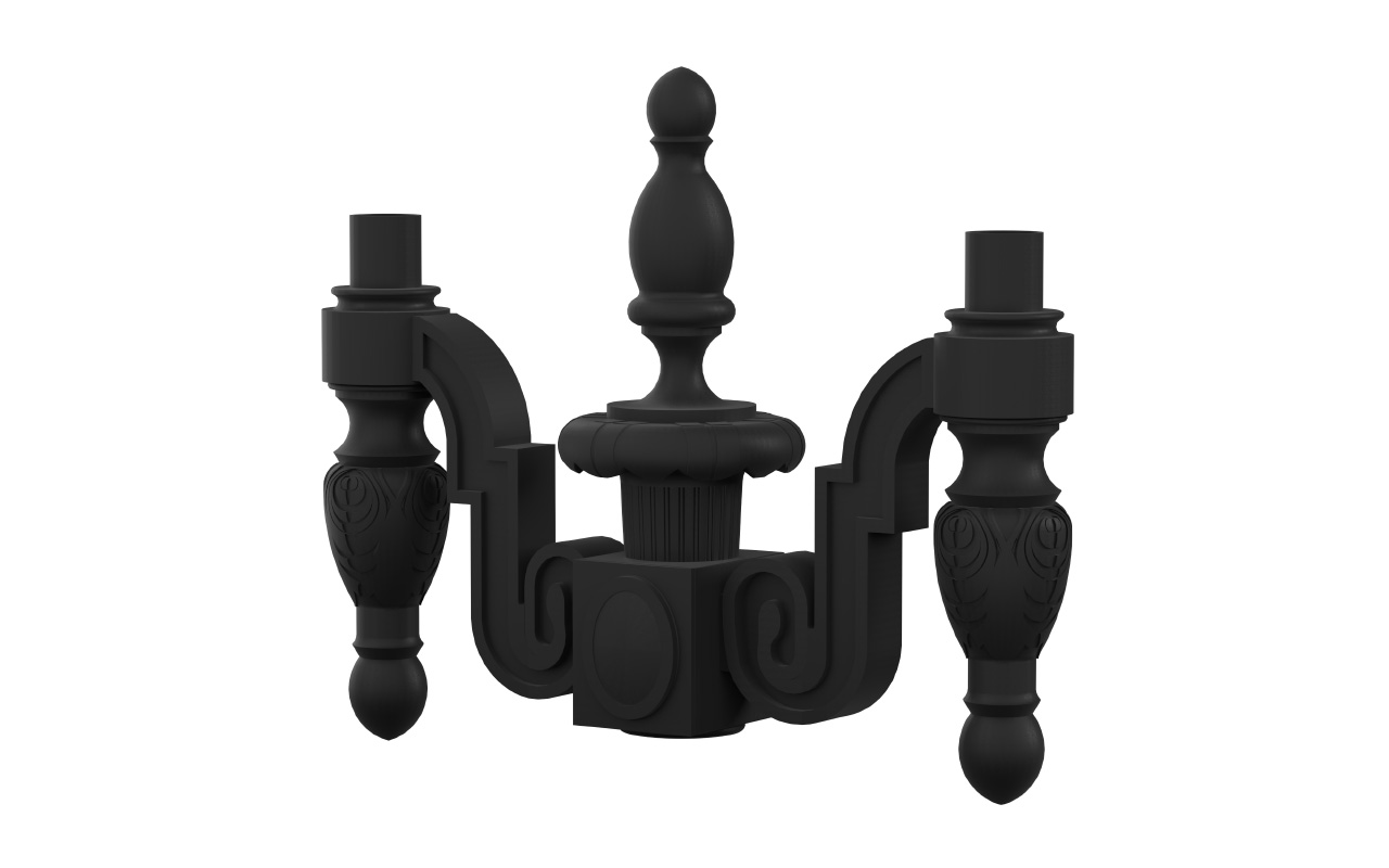 King Luminaire's KA91 Regency is a decorative arm available in a double arm quantity and multiple powder coat solutions.