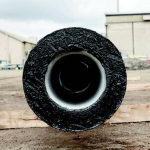 Raceway of one of StressCrete's spun concrete poles.