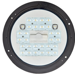 King Luminaire's P4 Small White Board. This engine is compatible with select fixtures.